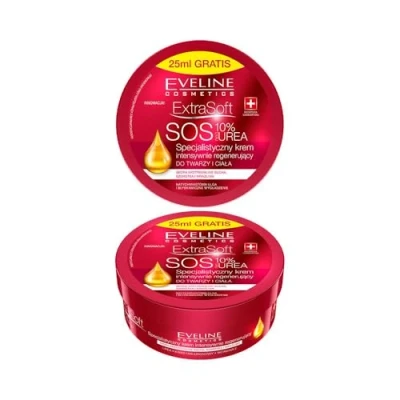 Abbildung von Eveline Cosmetics S.O.S spezialisierte intensive Regenerationscreme für Gesicht und Körper 175 ML 10% UREA Tiefenfeuchtigkeit Regeneration