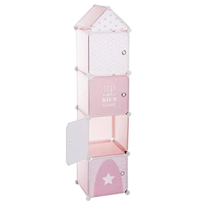 Abbildung von Atmosphera Kinder Aufbewahrungsboxen Colonne Rosa 34 x 139 cm