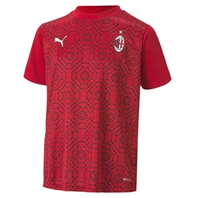 Abbildung von PUMA ACM Stadium Home Jersey Jr T Shirt, Tango Red Black, 140