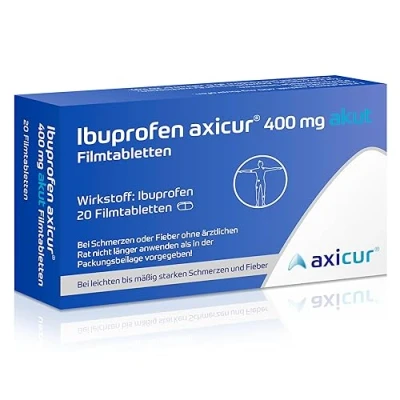 Abbildung von Ibuprofen Axicur 400 mg akut Filmtablett 20 St
