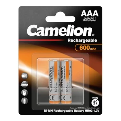 Abbildung von 2X Camelion Akku AAA 600 mAh Micro NiMH schnellladefähig, ohne Memoryeffekt