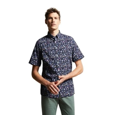 Abbildung von bugatti Freizeit 1 ARM Hemd, Herren, Größe: Large, Marine