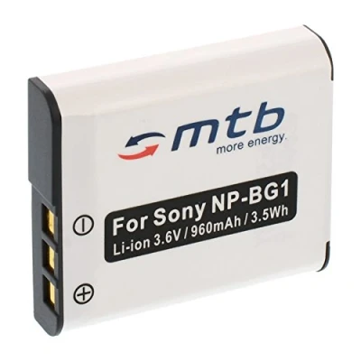 Abbildung von Ersatz Akku NP BG1, FG1 kompatibel mit Sony Cyber Shot HDR GW55 // DSC H3, H7, H9, H10, H20 … (Siehe Liste)