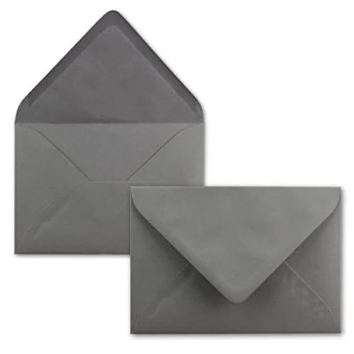 Abbildung von Briefumschläge in Graphit Grau/Dunkelgrau 75 Stück DIN C5 Kuverts 22,0 x 15,4 cm Nassklebung ohne Fenster Weihnachten, Grußkarten Serie FarbenFroh