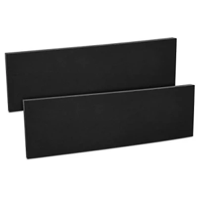 Abbildung von kwmobile 2X Auto Türkantenschutz Wandschutz 40x12x1,5cm Autotür Schutz Garage Set selbstklebend Garagenwand Türkantenschoner in Schwarz