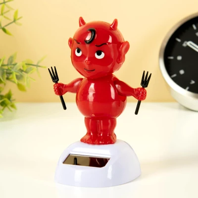 Abbildung von Out of the blue Solar Teufelchen Bewegliche Figur, Baby Teufel mit Solarzelle Wackelkopffigur