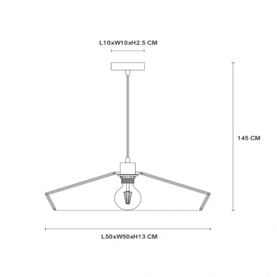 Abbildung von LUCIDE YUNKAI Pendelleuchten Ø 50 cm 1xE27 Helles Holz