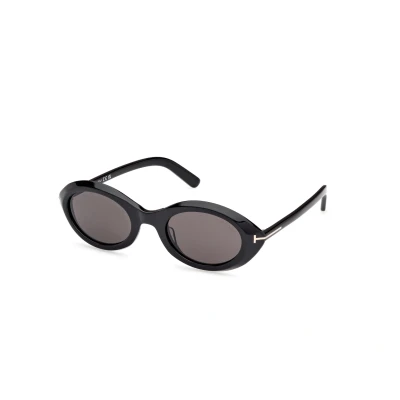 Abbildung von Tom Ford Carmen Sonnenbrille Shiny black smoke, Damen, Größe: 51, smoke