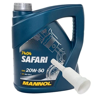 Abbildung von Motoröl Motor Öl MANNOL 20W 50 Safari API SN/CH 4 Liter mit Ausgießer