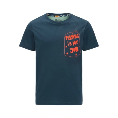 Abbildung von Jack Wolfskin Villi T K Tshirt print für Kinder, Größe: 92, Dark sea