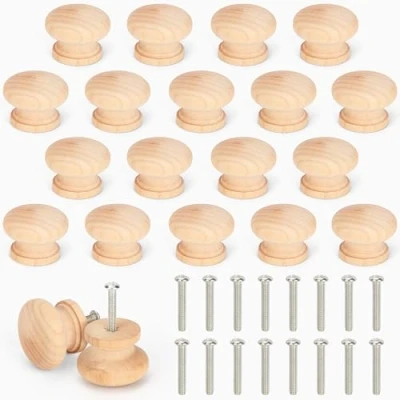 Abbildung von Belle Vous Haltegriff 20er Set Holzknöpfe Natur 3,4 x 2,5 cm, Pack cm