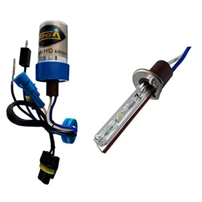 Abbildung von 1 x HID Xenon Lampe Marke Francaise Vega® H1 5000K 55 W mit gebogenem Sockel