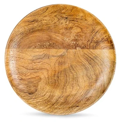 Abbildung von Levandeo® Dekoteller, Holzschale Rund Mango Holz 30x30 cm Tischdeko Schale Obstschale