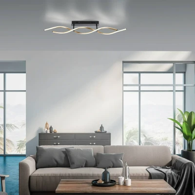 Abbildung von LED Deckenleuchte POLINA, 2xLED Board/10,20Watt, 3000 Kelvin, Schwarz