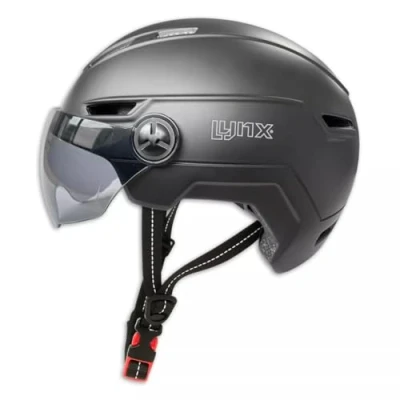 Abbildung von Lynx Mopedhelm NTA 8776 mit Visier matt schwarz Größe S/M Helder Vizier Fietshelmen Kunststoff geeignet für Fahrrad, Mofa, Roller