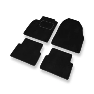 Abbildung von Mossa Fußmatten Auto kompatibel mit Saab 9 3 II (2002 2012) Premium Velours Schwarze Automatten Autoteppiche 1