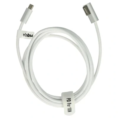 Abbildung von vhbw Adapterkabel USB Typ C auf MagSafe 1 kompatibel mit Apple MacBook Pro 15&quot;, 13&quot; Notebook, Laptop 170 cm, 100 W, Nylongewebe
