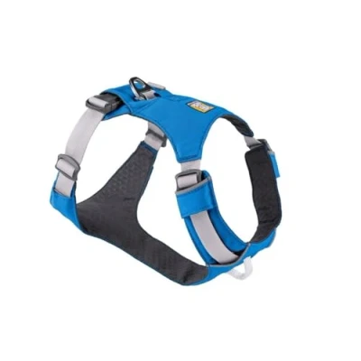 Abbildung von RUFFWEAR Hi &amp; Light Dog Harness, No Pull Harness for Dogs Small, Medium Large XL. Fully Adjustable Lightweight Harnesses with Aluminium Lead Attachment Portal ID Bag, Blue Dusk (XXXS, 23 33cm)