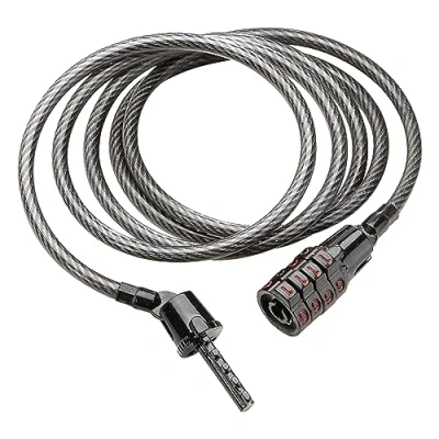 Abbildung von Kryptonite Spiralkabel Keeper 512 Combo Cable 5mm/120cm, 3500020, Schwarz
