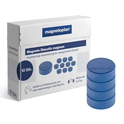 Abbildung von Magnetoplan Magnet Discofix Magnum 1660014 34mm dunkelblau 10 Stück