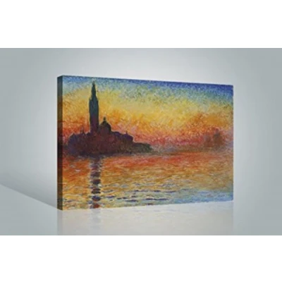 Abbildung von 1art1 Claude Monet Poster Abendstimmung In Venedig, 1908 Bilder Leinwand Bild Auf Keilrahmen XXL Wandbild Kunstdruck Als Leinwandbild 120x80 cm
