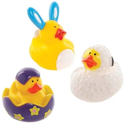 Abbildung von Baker Ross Gummienten im Osterlook (AX872), Basteln zur Ostern, für Kinder, 6er Pack