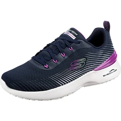 Abbildung von Skechers Damen Skech AIR Dynamight Luminosity Sneaker, Navy Mesh Purple Trim, 41 EU