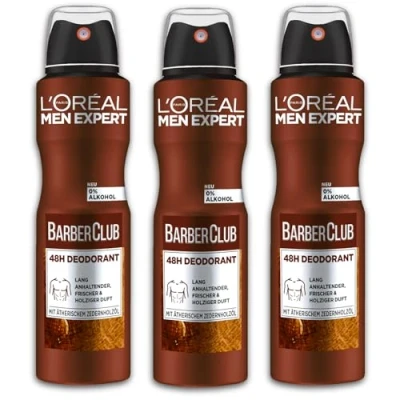 Abbildung von L&#039;Or&eacute;al Men Expert Barber Club 48H Deodorant Body Spray Deospray 150ml