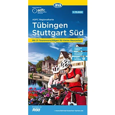 Abbildung von ADFC Regionalkarte Tübingen Stuttgart Süd, 1:75.000, reiß und wetterfest,mit kostenlosem GPS Download der Touren via BVA website oder Karten App: ... Rauszeiten (ADFC 1:75000)