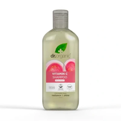 Abbildung von Dr. Organic Guave Shampoo, Vitamin C, gefärbtes Haar, Herren, Damen, natürlich, vegan, tierversuchsfrei, paraben und SLS frei, biologisch, 265ml