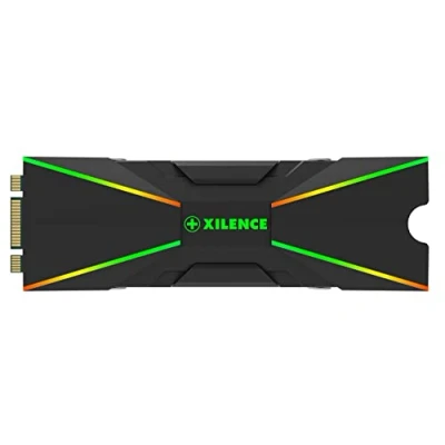 Abbildung von Xilence M2SSD.B.ARGB M.2 2280 SSD PCIe NVMe/SATA Kühler, 3PIN ARGB 5V, einfache Montage, optimal für hohe Kühlanforderungen der im Gaming und Streaming Passiv, schwarz