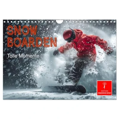 Abbildung von Snowboarden tolle Momente (Wandkalender 2025 DIN A4 quer), CALVENDO Monatskalender