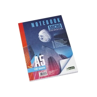 Abbildung von D.RECT 110100 Briefblock mit Mikroperforation karierter Schreibblock 70 g/m² A5 100 Blatt