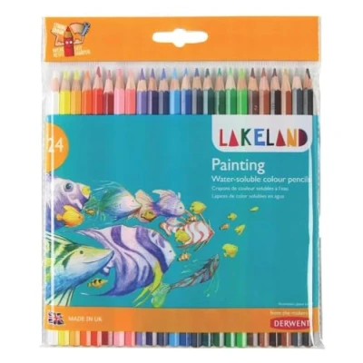 Abbildung von Derwent Lakeland 33255 Aquarellstifte, 24 Stück, Schule oder Zuhause