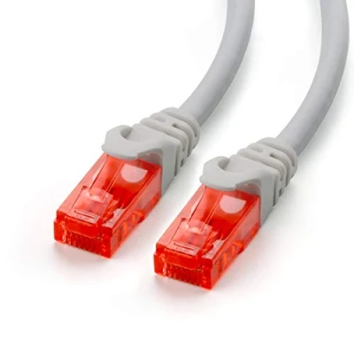 Abbildung von CAT.6 Ethernet Patchkabel (RJ45) 10m grau LAN Kabel UTP 10/100/1000 Mbit/s