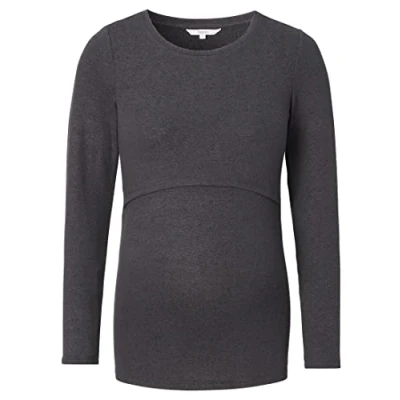 Abbildung von Noppies Damen Top Plano Nursing Long Sleeve T Shirt, Grey Melange P806, 36 EU