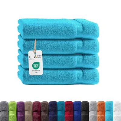 Abbildung von TRENDBUY24 Handtuch Set Handtücher Duschtücher Gästetücher Baumwolle Frottee Premium 4er Set, 100% (4 St), Duschtuch