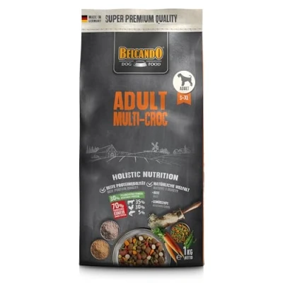 Abbildung von Belcando Adult Multi Croc [1 kg] Trockenfutter für Hunde mit Gemüsechips &amp; Nudeln Alleinfuttermittel ausgewachsene ab 1 Jahr