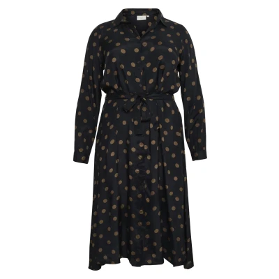 Abbildung von Kaffe Curve Kcolivia Blusenkleid, Damen, Größe: 52, Black with dot