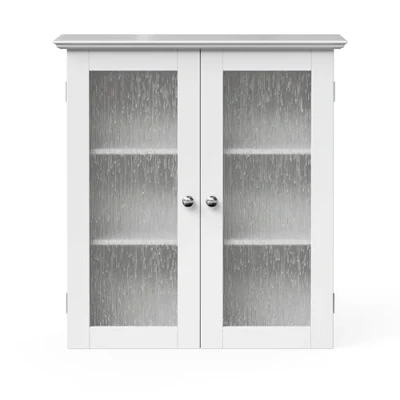 Abbildung von Teamson Home Badezimmer Connor Wandschrank Mit 2 Glastüren Weiß ELG 581