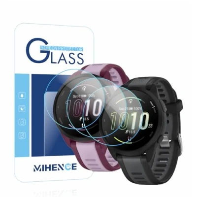 Abbildung von MIHENCE Schutzfolie Kompatibel für Garmin Forerunner 165 Smartwatch, 9H Anti Kratzer gehärtetes Glas Folie / Music Smartwatch (3 Stück)