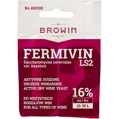 Abbildung von Fermvin Weinhefe 7g LS2 Trocken Reinhefe Naturhefe Obstwein hefe Hefenährsalz Alkoholhefe