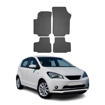 Abbildung von Fußmatten Automatten kompatibel mit Seat MII 2011 2023 OMAC Antirutsch Gummimatten 3D Schwarz