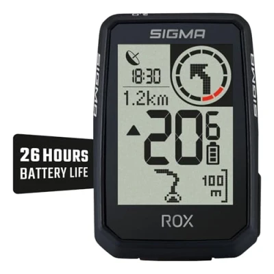 Abbildung von SIGMA ROX 2.0 Endurance Black 26h Akkulaufzeit kabelloser Fahrradcomputer GPS und Navigation inklusive OVERCLAMP Butler Outdoor E Bike Kompatibel