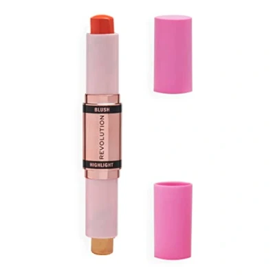 Abbildung von Makeup Revolution Blush &amp; Highlight Stick Rouge, Größe: 8.6 g, Coral dew