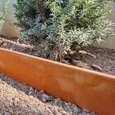 Abbildung von Rori Cortenstahl Rasenkante 5 m abgerundete Oberseite x 1m Rasenkanten biegen DIY Lawn Edging Umzäunung für Obstgärten Beeteinfassung 16 cm Höhe
