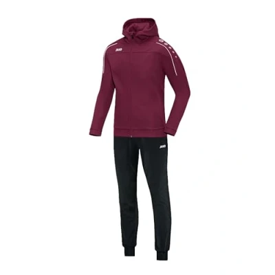 Abbildung von JAKO Damen Trainingsanzug Polyester Classico mit Kapuze, rot, 46, M9450