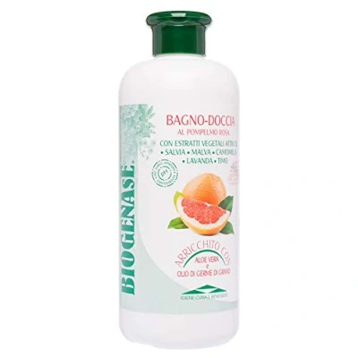 Abbildung von Biogenase Pink Grapefruit Duschgel Angereichert mit Aloe Vera und Weizenkeimextrakten Feuchtigkeitsspendendes, entspannendes beruhigendes Für alle Hauttypen Parabenfrei