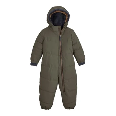 Abbildung von first instinct by killtec Kinder Steppoverall mit Kapuze/Schneeanzug ist wasserabweisend FIOW 20 MNS QLTD ONPC, dunkeloliv, 122, 42261 000