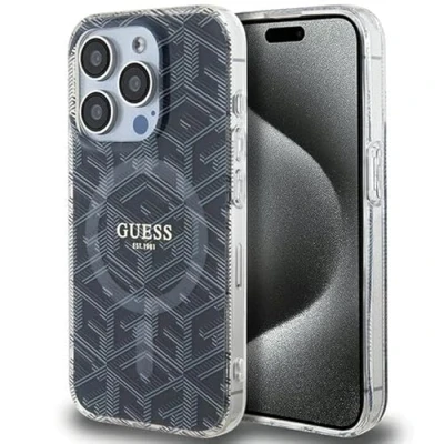 Abbildung von Guess GUHMP15XHGCUSTGK Hülle für iPhone 15 Pro Max 6.7&quot; Schwarz hardcase IML GCube